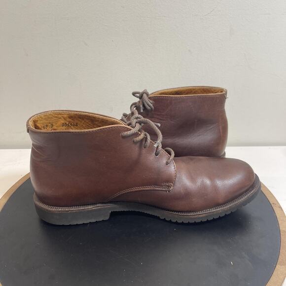 Cole Haan Brown Leather Ankle Boots Mens Size 10.5 D Vibram Chukka Boot Woodbury - Picture 7 of 10
